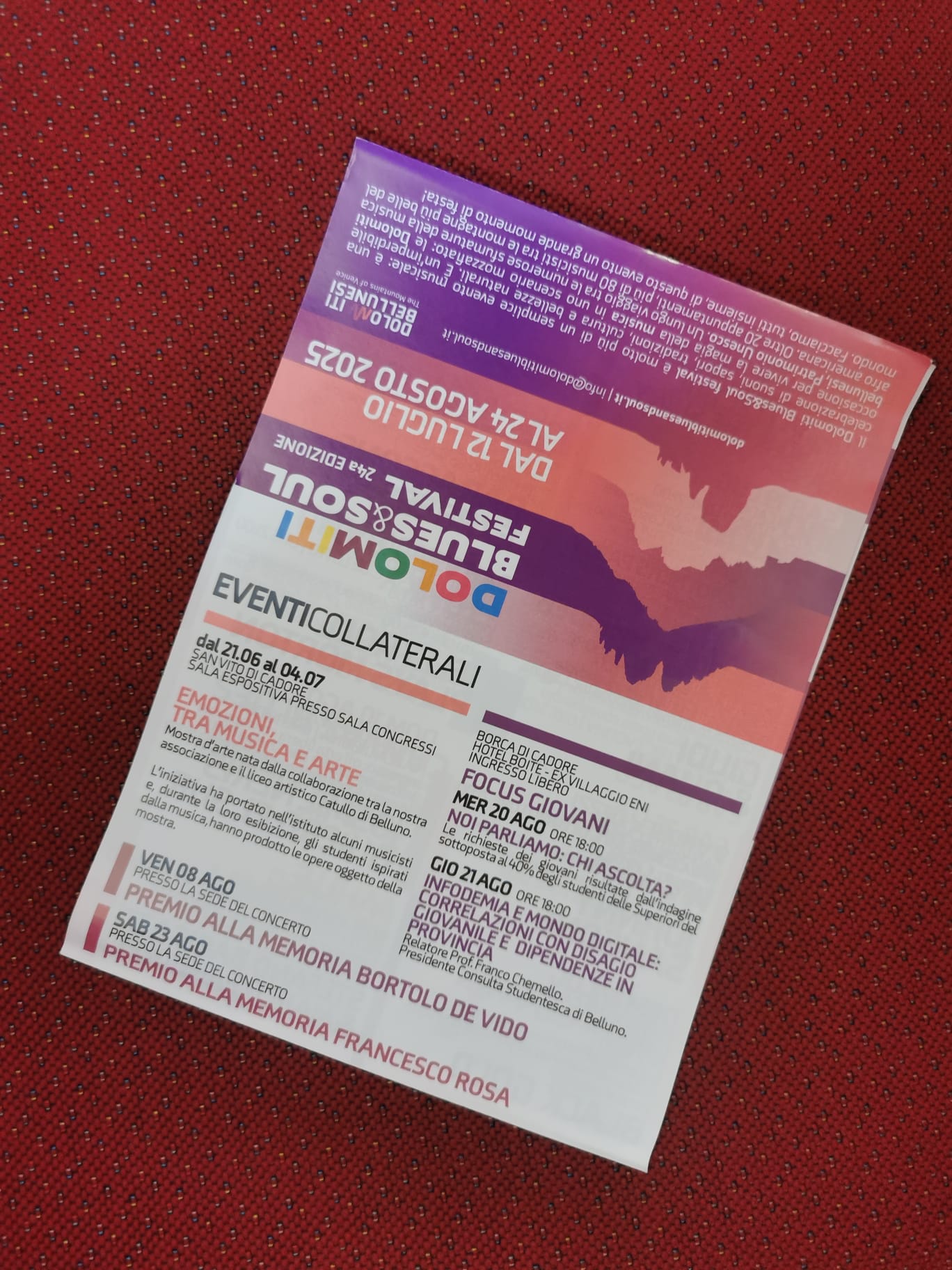 Consulta e Scuole in Rete al Dolomiti Blues &amp;Soul Festival