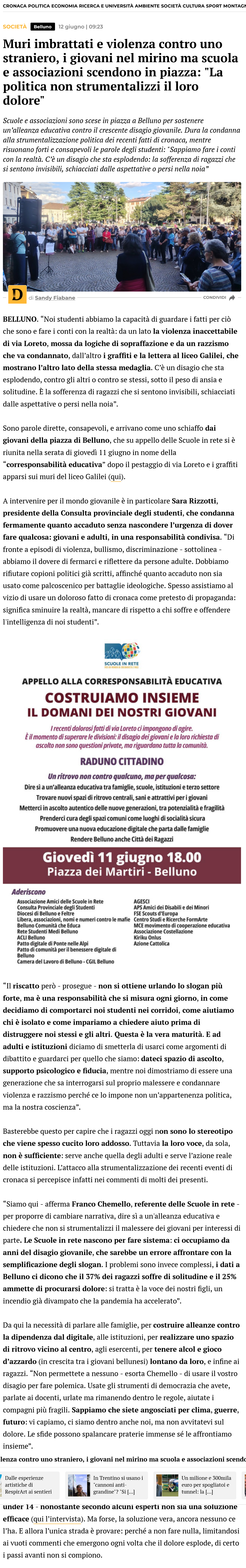 articolo giornale